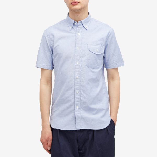 Beams Plus Button Down Short Sleeve Oxford Shirt