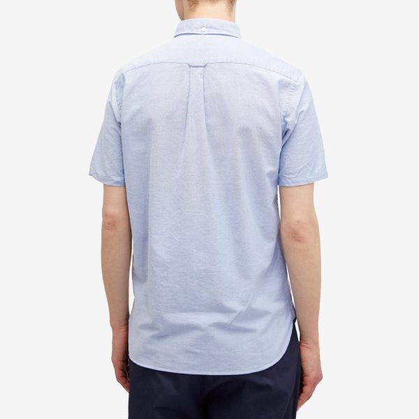 Beams Plus Button Down Short Sleeve Oxford Shirt