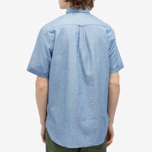 Beams Plus Button Down Popover Short Sleeve Chambray Shirt