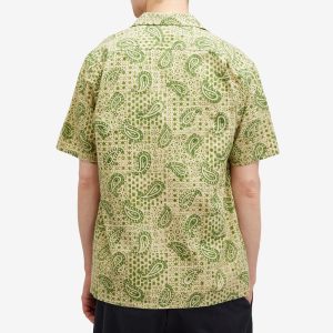 Beams Plus Open Collar Block Print Shirt