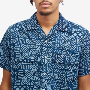 Beams Plus Open Collar Batik Print Shirt