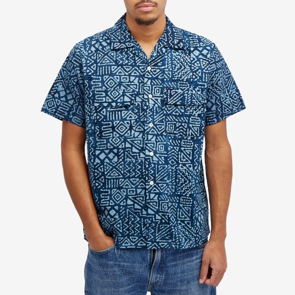 Beams Plus Open Collar Batik Print Shirt