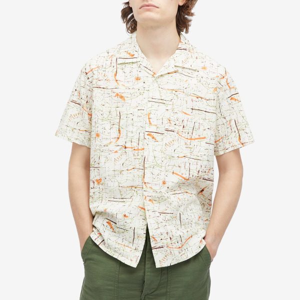 Beams Plus Open Collar Rayon Print Shirt