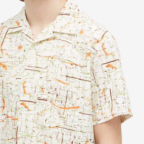 Beams Plus Open Collar Rayon Print Shirt