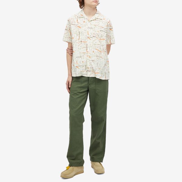 Beams Plus Open Collar Rayon Print Shirt