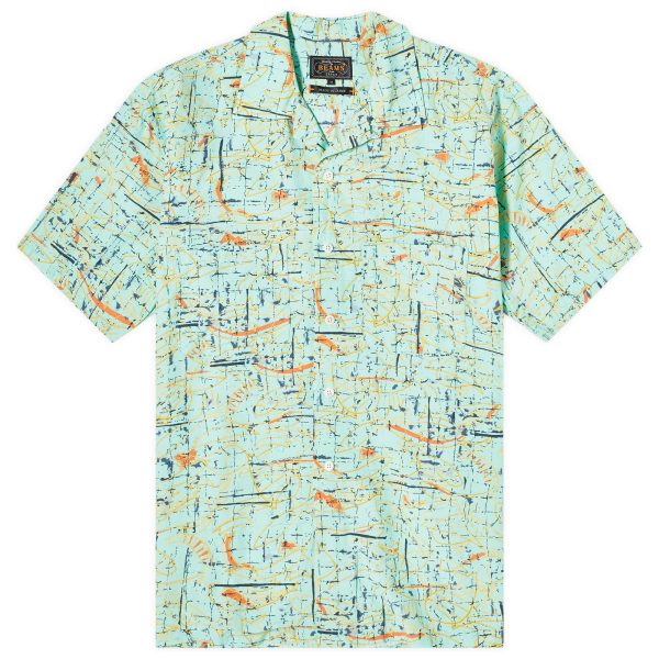 Beams Plus Open Collar Rayon Print Shirt