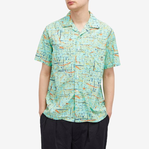 Beams Plus Open Collar Rayon Print Shirt