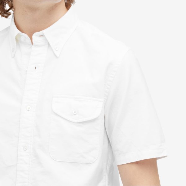 Beams Plus Button Down Short Sleeve Oxford Shirt