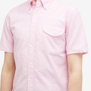 Beams Plus Button Down Short Sleeve Oxford Shirt