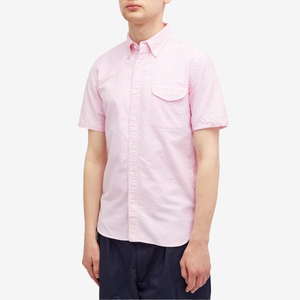 Beams Plus Button Down Short Sleeve Oxford Shirt