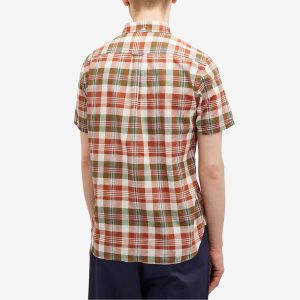 Beams Plus Button Down Short Sleeve Madras Shirt