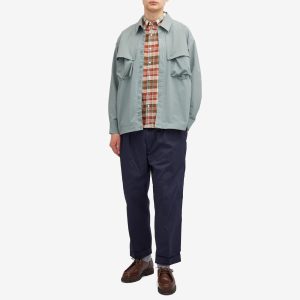 Beams Plus Button Down Short Sleeve Madras Shirt