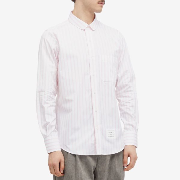 Thom Browne Round Collar Stripe Oxford Shirt