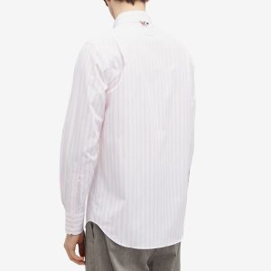 Thom Browne Round Collar Stripe Oxford Shirt