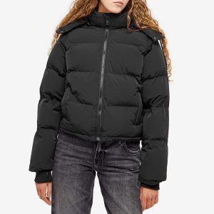 Good American Cropped Iridescent Puffer Jacket