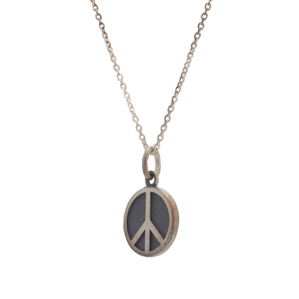 Needles Peace Silver Pendant Necklace