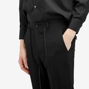 Comme des Garçons Black Gabardine Contrast Stitch Pant