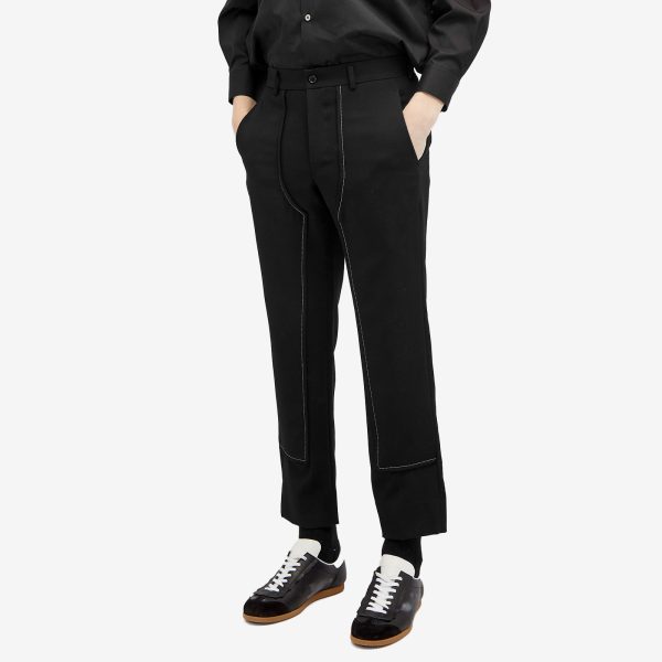 Comme des Garçons Black Gabardine Contrast Stitch Pant