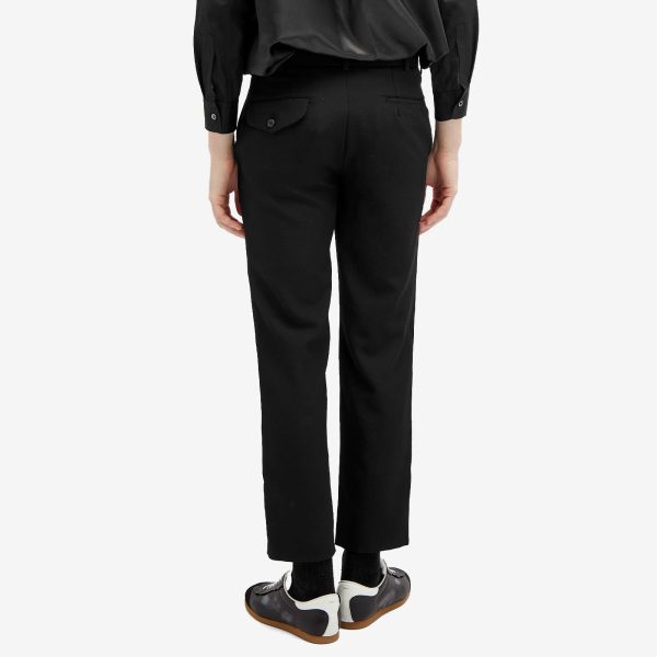 Comme des Garçons Black Gabardine Contrast Stitch Pant