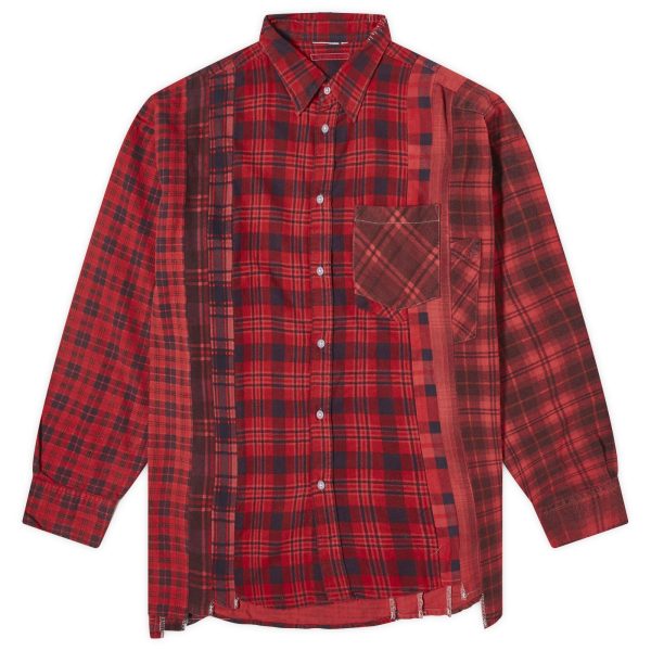 Needles 7 Cuts Over Dyed Wide Flannel Shirt