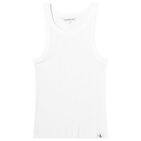 Calvin Klein Variegated Rib Woven Tab Tank