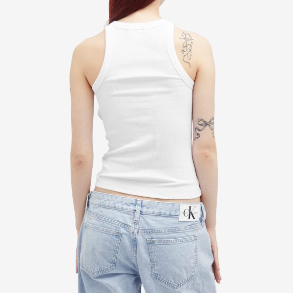 Calvin Klein Variegated Rib Woven Tab Tank