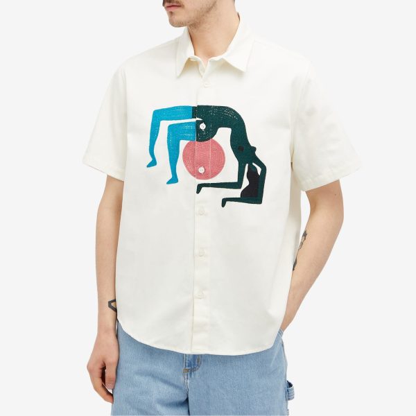 By Parra Yoga Balled Short Sleeve Shirt