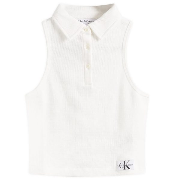 Calvin Klein Waffle Polo Top