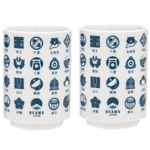 BEAMS JAPAN Todofuken Ceramic Cup - Set of 2