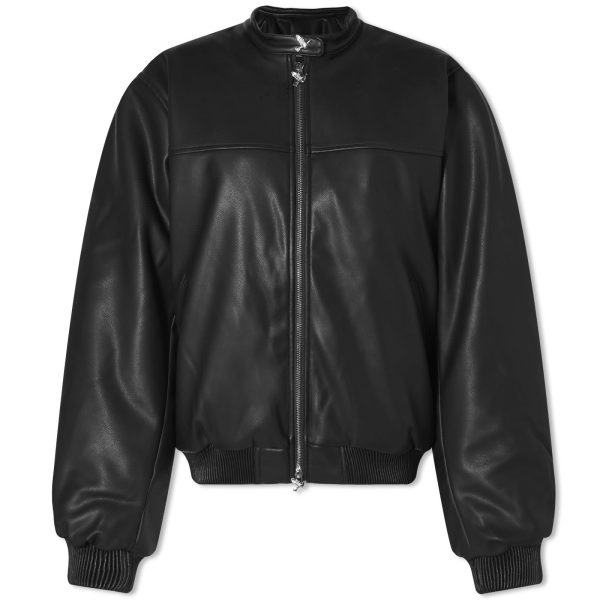 3.Paradis Vegan Leather Bomber Jacket