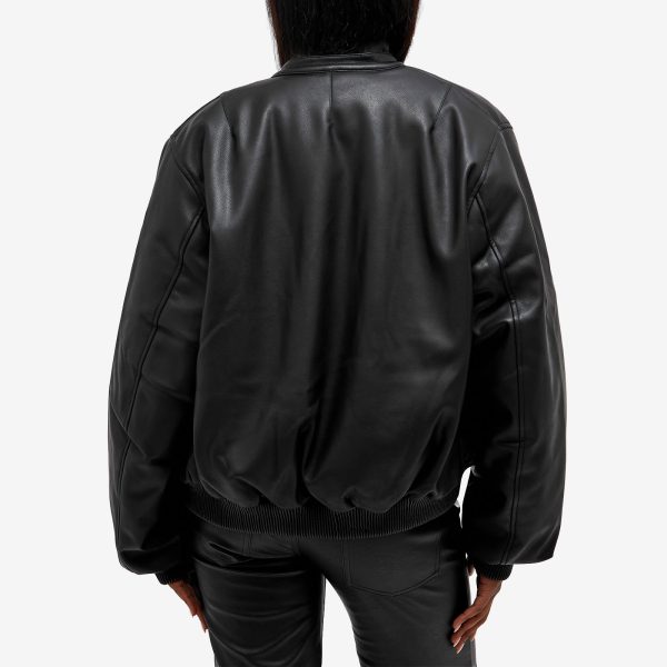 3.Paradis Vegan Leather Bomber Jacket