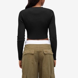 Alexander Wang Ribbed Logo Cardigan