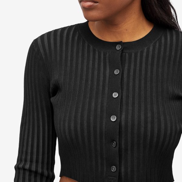 Alexander Wang Ribbed Logo Cardigan