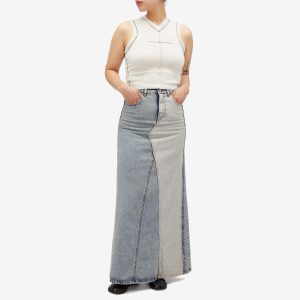 MM6 Maison Margiela Patchwork Denim Maxi Skirt