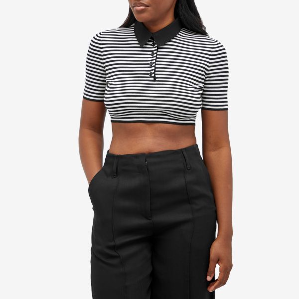 Dolce & Gabbana Cropped Polo Neck Top