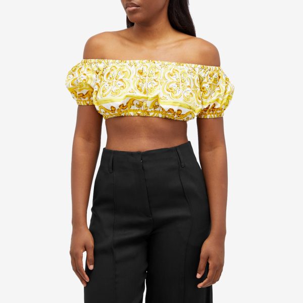 Dolce & Gabbana Poplin Crop Top