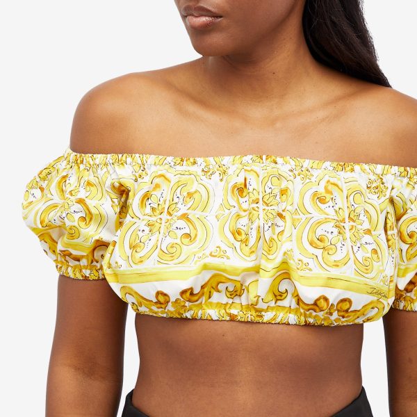 Dolce & Gabbana Poplin Crop Top