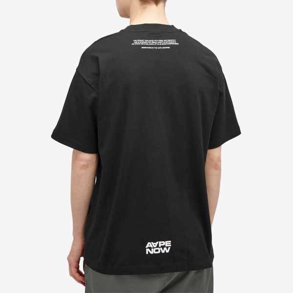 AAPE Silcone Badge Crew Neck T-Shirt