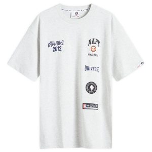 AAPE Badge Print Crew Neck T-Shirt