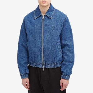 AMI Paris Zipped Denim Bomber Jacket