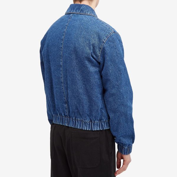 AMI Paris Zipped Denim Bomber Jacket