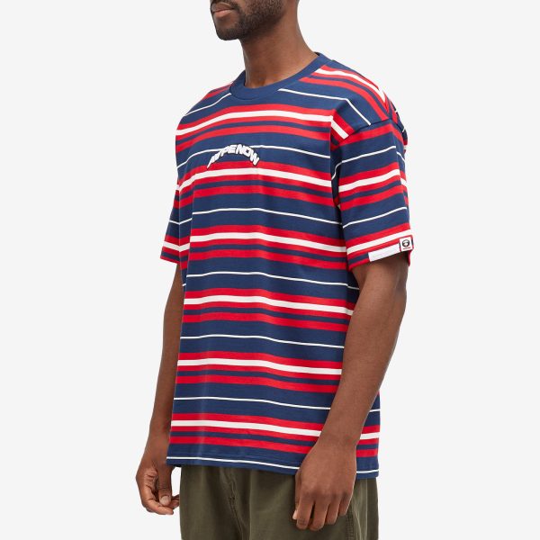 AAPE Stripe Crew Neck T-Shirt