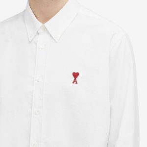 AMI Paris Heart Button Down Oxford Shirt