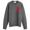 AMI Large A Heart Crew Knit