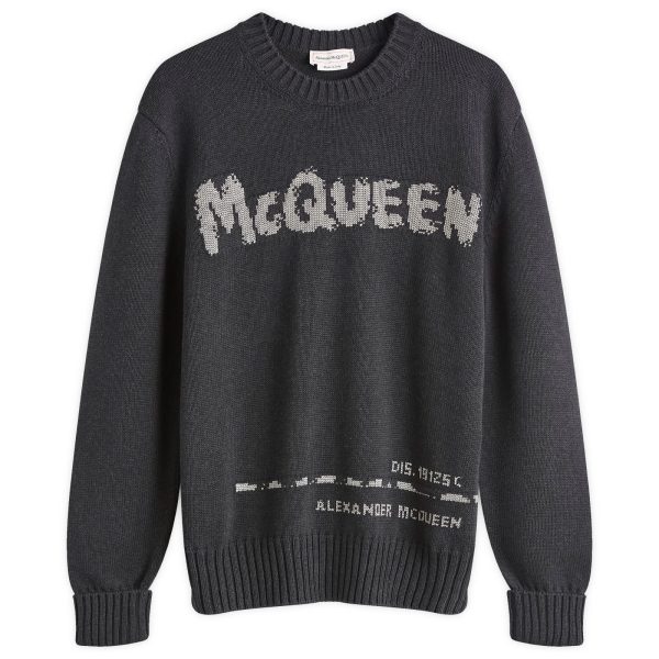 Alexander McQueen Grafitti Logo Crew Neck Jumper