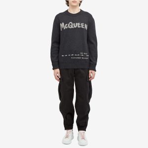 Alexander McQueen Grafitti Logo Crew Neck Jumper