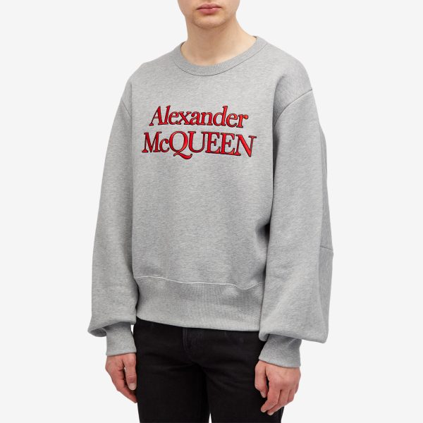 Alexander McQueen Kimono Sleeve Crew Sweatshirt