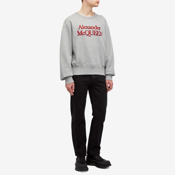 Alexander McQueen Kimono Sleeve Crew Sweatshirt