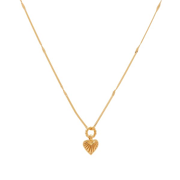 Missoma Mini Ridge Heart Necklace