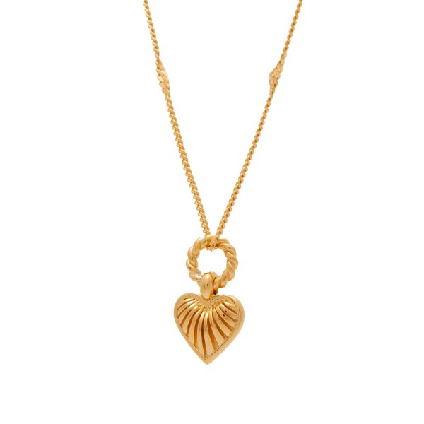 Missoma Mini Ridge Heart Necklace